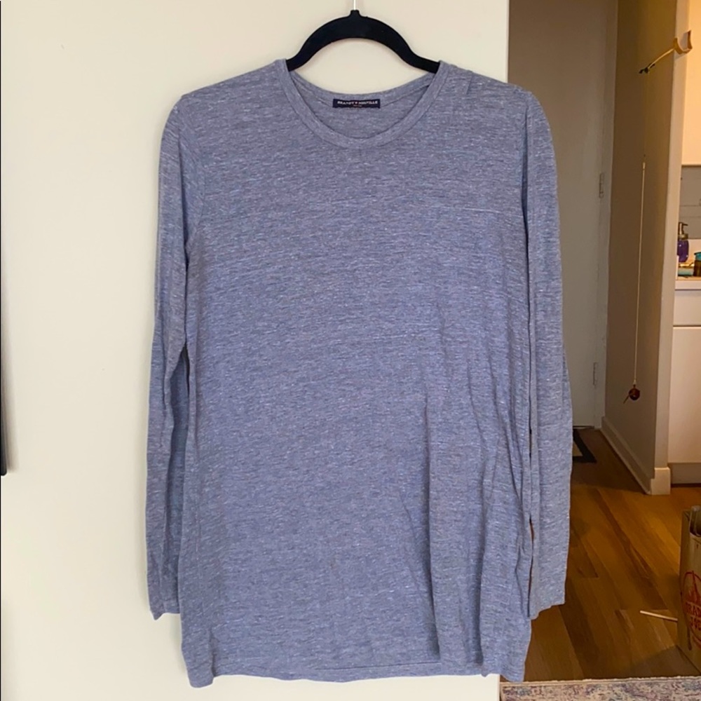 Oversized grey long sleeve shirt